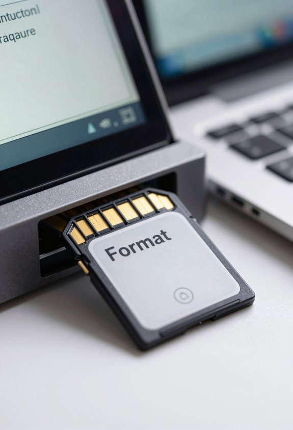 format sd card correctly