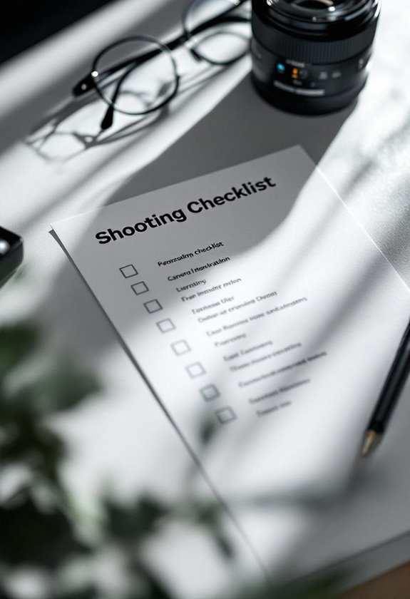 shooting consistency checklist creation