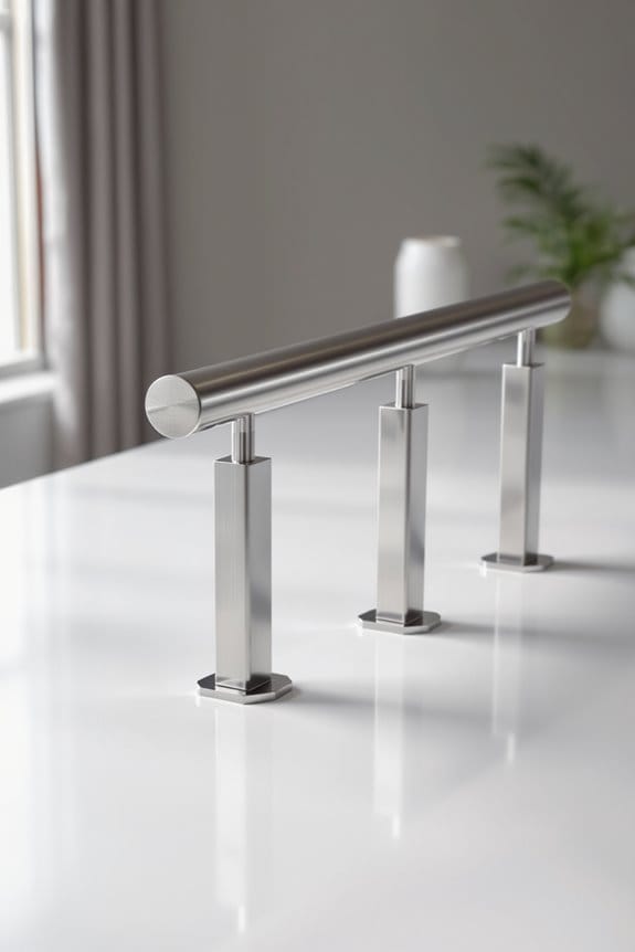 stylish stainless steel rails