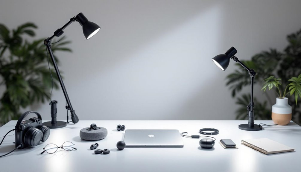 top boom arm lighting
