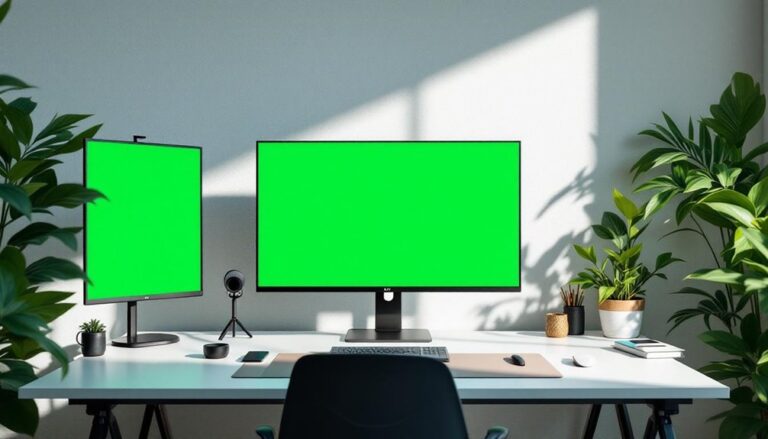 top roll up green screens